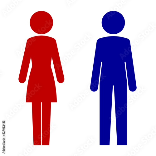 トイレ　アイコン　男女