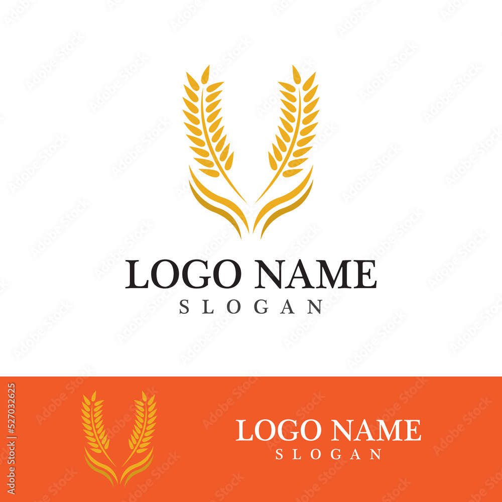 Obraz premium Agriculture wheat vector