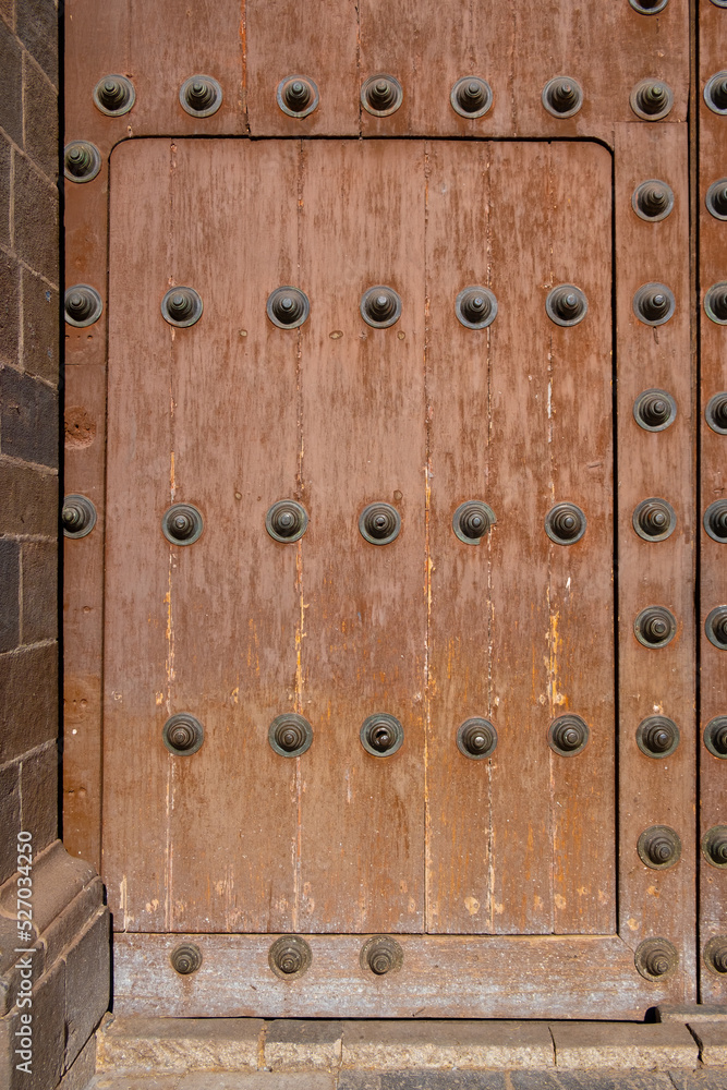 Fototapeta premium Old wooden door, Cusco, Peru.