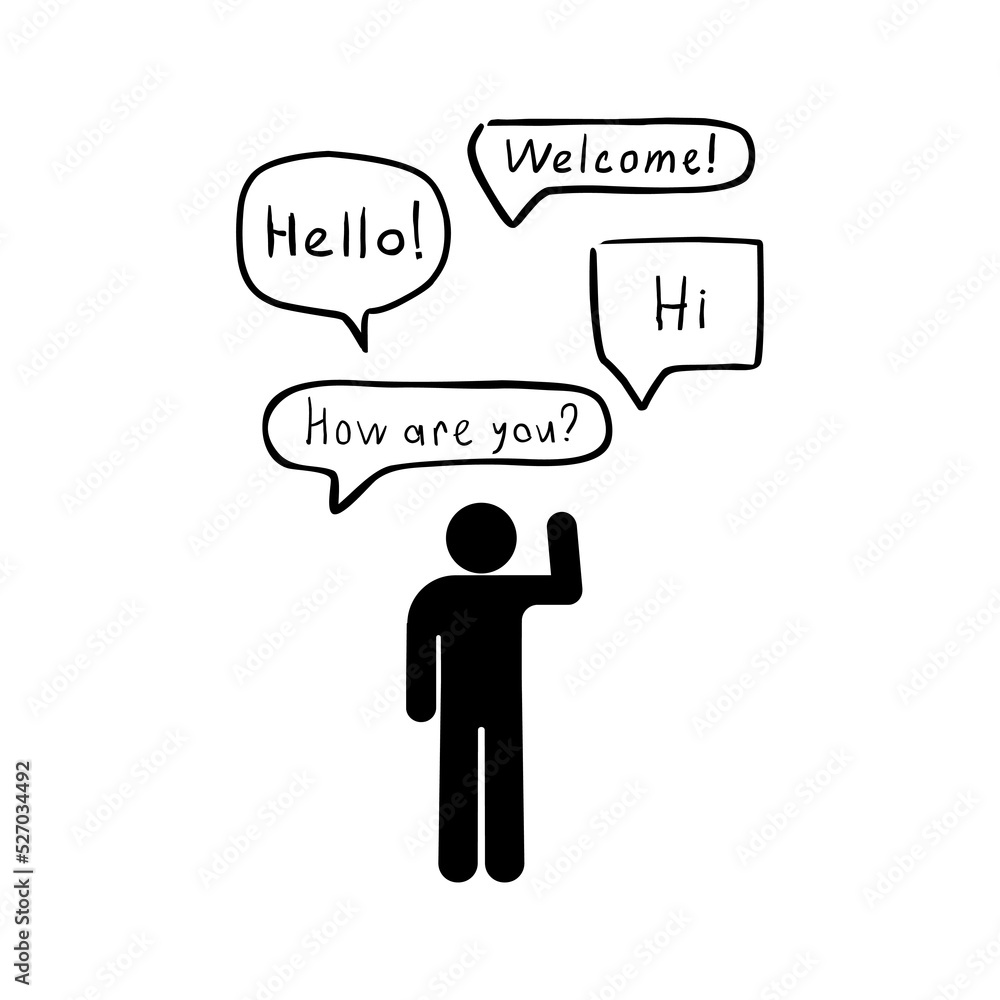 man hi, stick figure human silhouette, stickman icon says hello man hi, stick figure human silhouette, stickman icon says hello