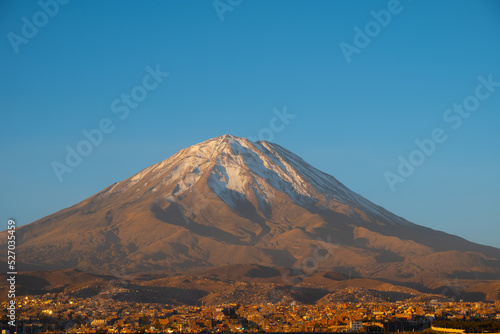 Misti volcano and a view of the city of Arequipa