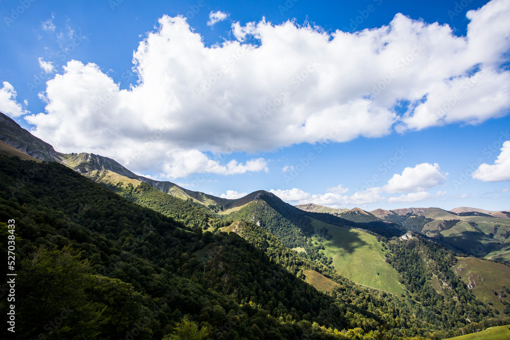 Fototapeta premium Summer landscape in the mountains of Navarra, Pyrenees, Spain