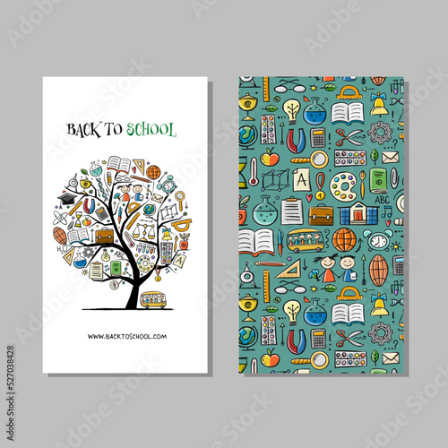 Back to school, concept art for your business. Creative ideas for cards, bann...