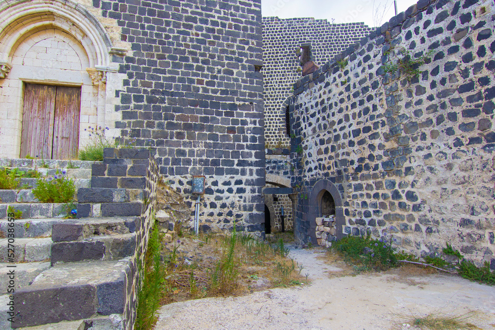 A view of Margat (Al-marqab) Castle in Baniyas, Syria. - obrazy, fototapety, plakaty 