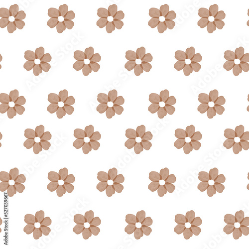 Cute Floral Watercolor Seamless Pattern Simple Flowers Scrapbooking Paper