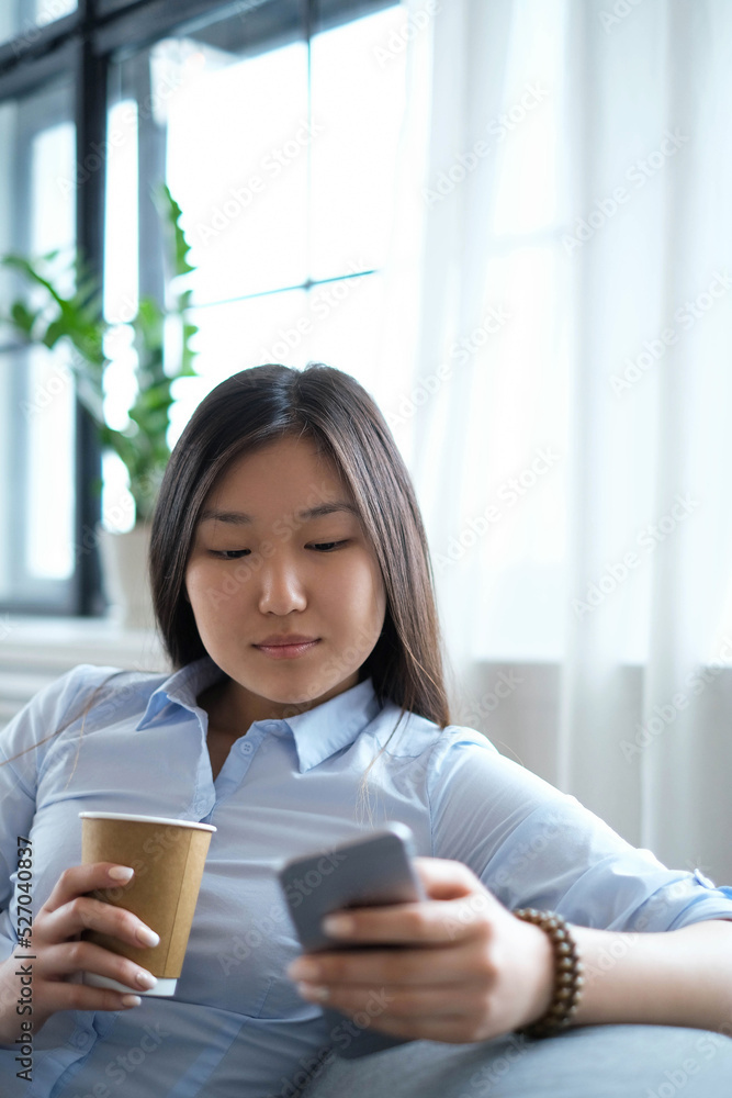 Post-Office Serenity: A Young Asian Woman Captured in Different Poses during a Relaxing Photoshoot Post-Office Serenity: A Young Asian Woman Captured in Different Poses during a Relaxing Photoshoot