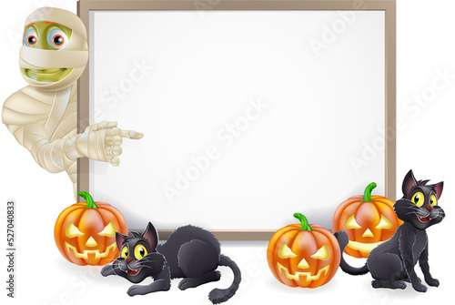 Halloween Mummy Sign photo