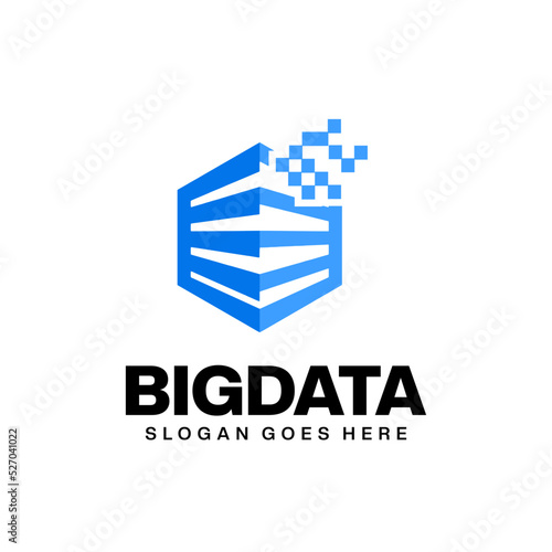 Server logo design template. Big data logo concept. Data Center symbol. Server icon