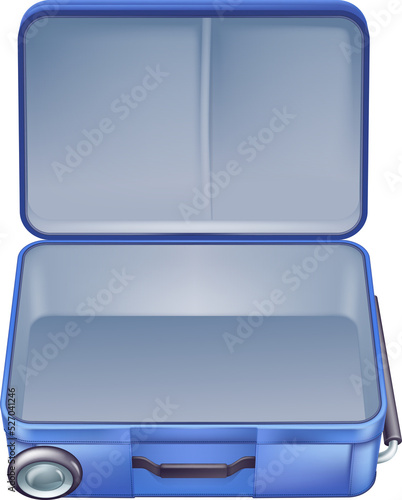 Empty suitcase illustration