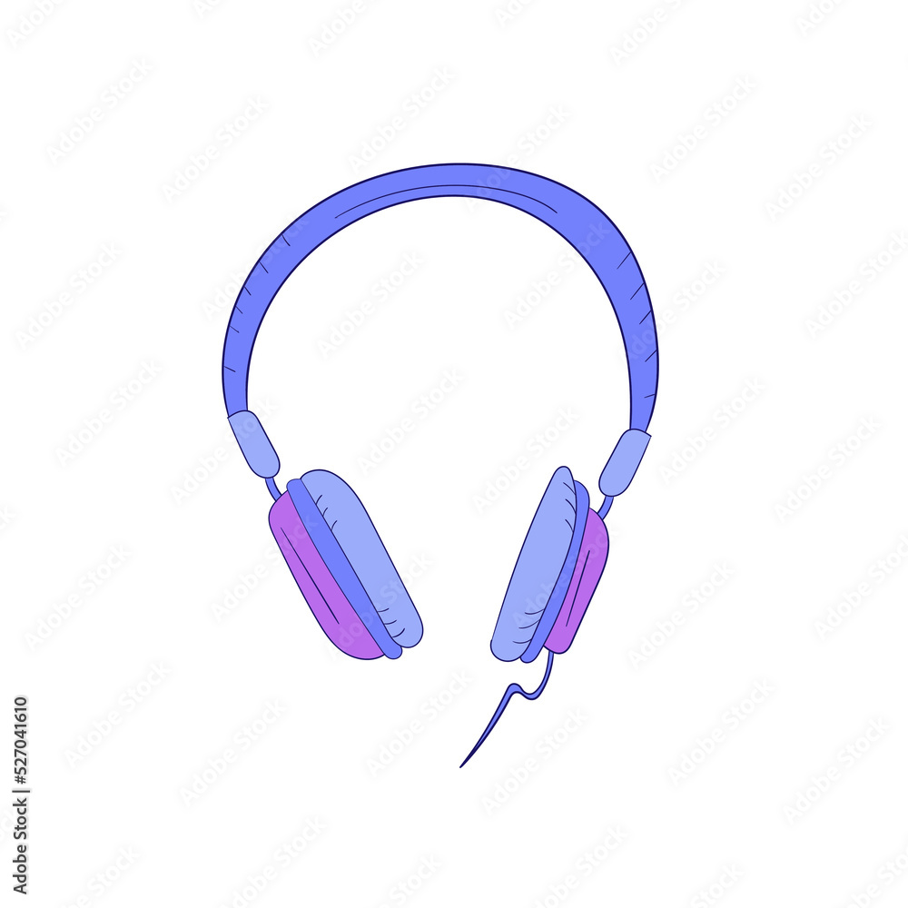 Headphones icon. Illustration of great headphones vector icon for web design isolated on white background. Modern colors Headphones icon. Illustration of great headphones vector icon for web design isolated on white background. Modern colors
