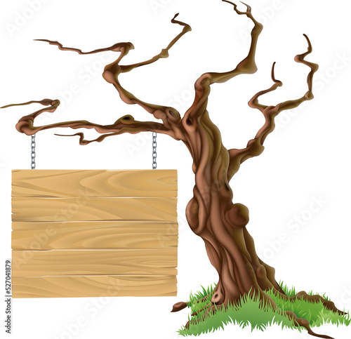 Sign Tree Illustration