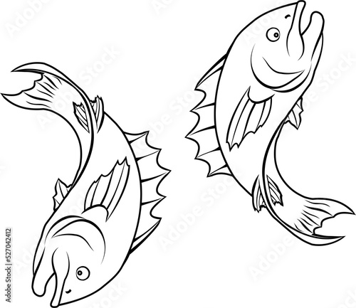Stylised fish illustration photo