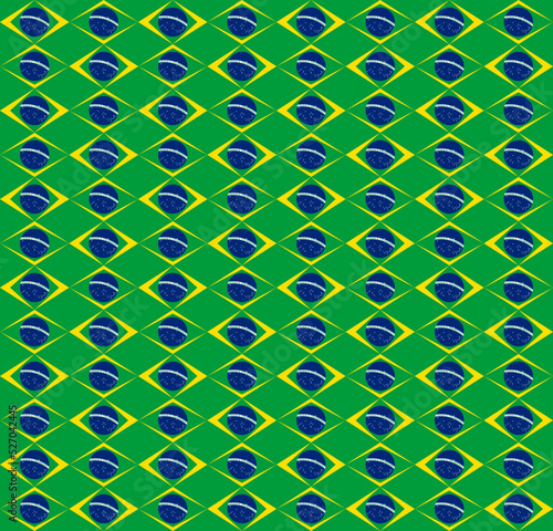 seamless brazil flag pattern design. vector illustration