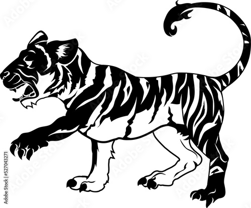 Stylised tiger illustration