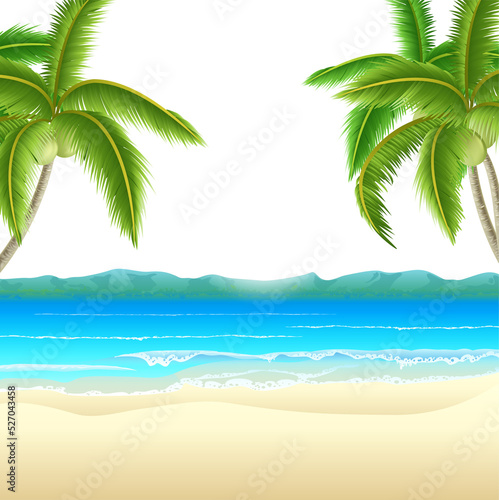 Beach summer holiday backgr...