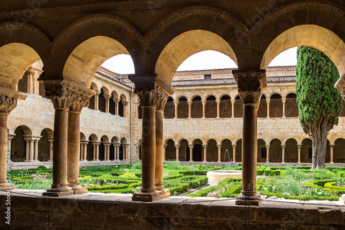 The cloister of Santo Domingo de Silos Abbey at Burgos, Spain. photo