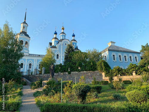 St. Nicholas Cathedral, Orthodox Church in Horishni Plavni city (ex. Komsomolsk city), Poltava region, Ukraine.  photo