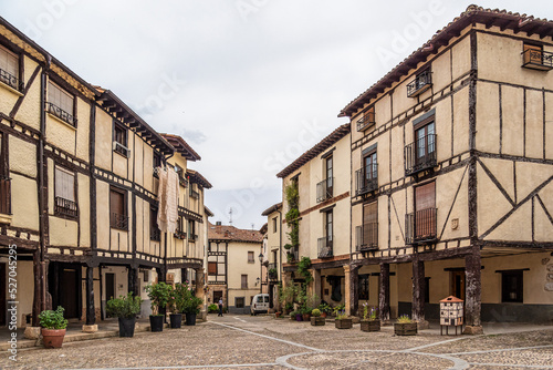 The old town of the medieval village of Covarrubias, Burgos, Castilla y Leon, Spain. photo