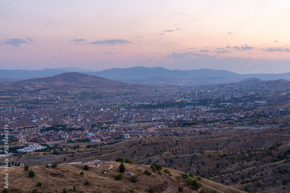 view of Elazig city from a high place