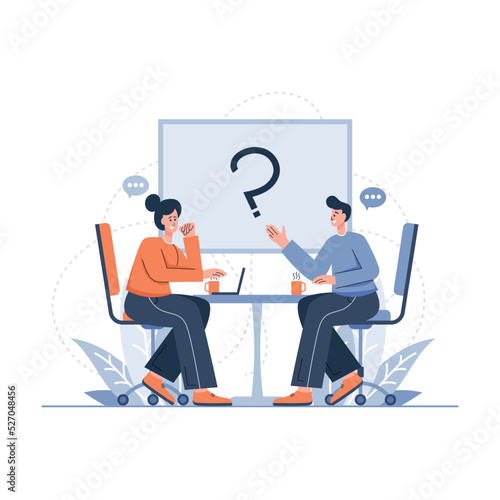 Businessman doing a job interview