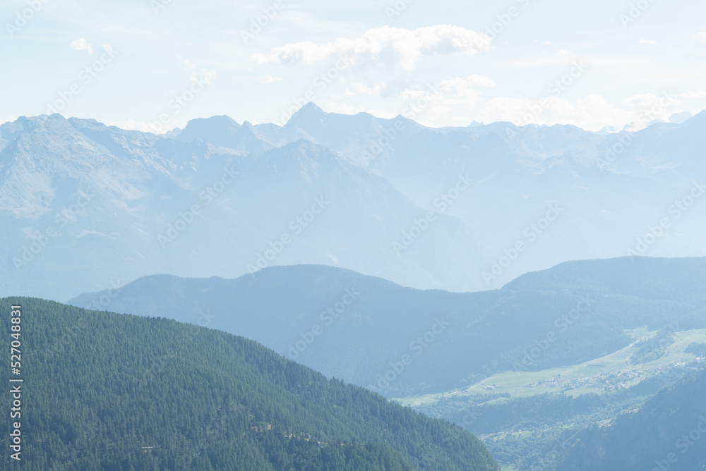 Mountain layers in blue color. Mountain layers in blue color.