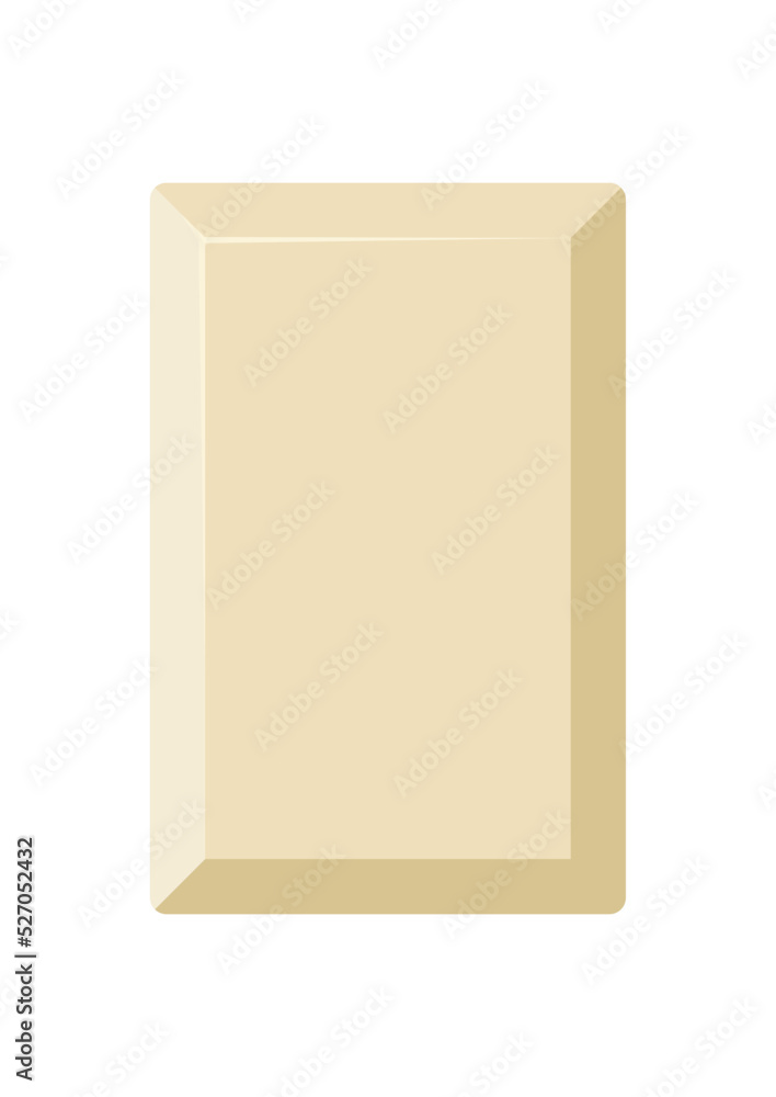 White chocolate bar piece rectangular chunk vector icon. Yummy milky white choco part. Flat design cartoon style sweet food clip art illustration. White chocolate bar piece rectangular chunk vector icon. Yummy milky white choco part. Flat design cartoon style sweet food clip art illustration.