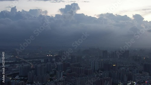 Aerial photo of urban architecture in Guangzhou