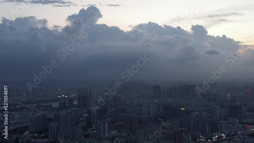 Aerial photo of urban architecture in Guangzhou