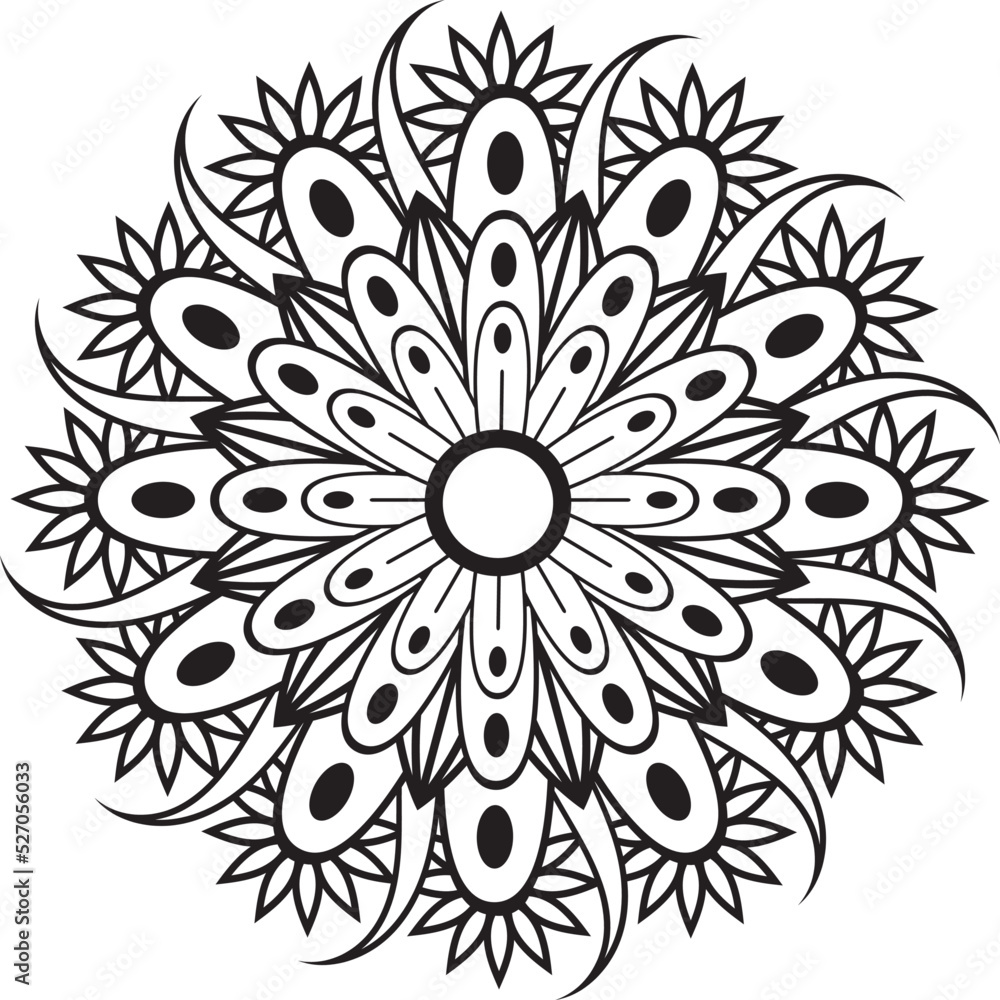 Hand drawing mandala flower pattern coloring page,
Hand drawing mandala flower pattern coloring page,