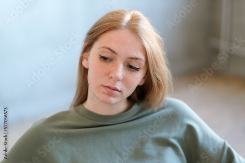 Beautiful woman posing during the day in studio