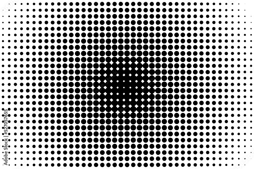 Abstract halftone pattern background. Black and white. Flat vector illustration
