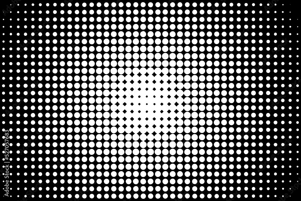 Abstract halftone pattern background. Black and white. Flat vector illustration