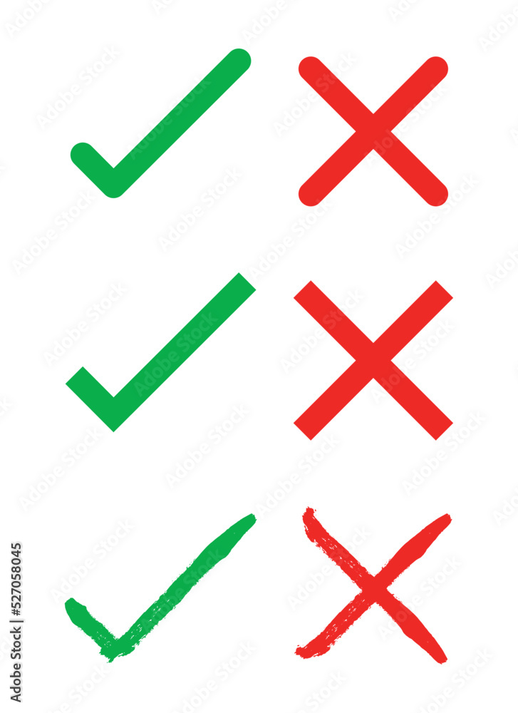 Right and wrong vector design illustration isolated on white background Right and wrong vector design illustration isolated on white background