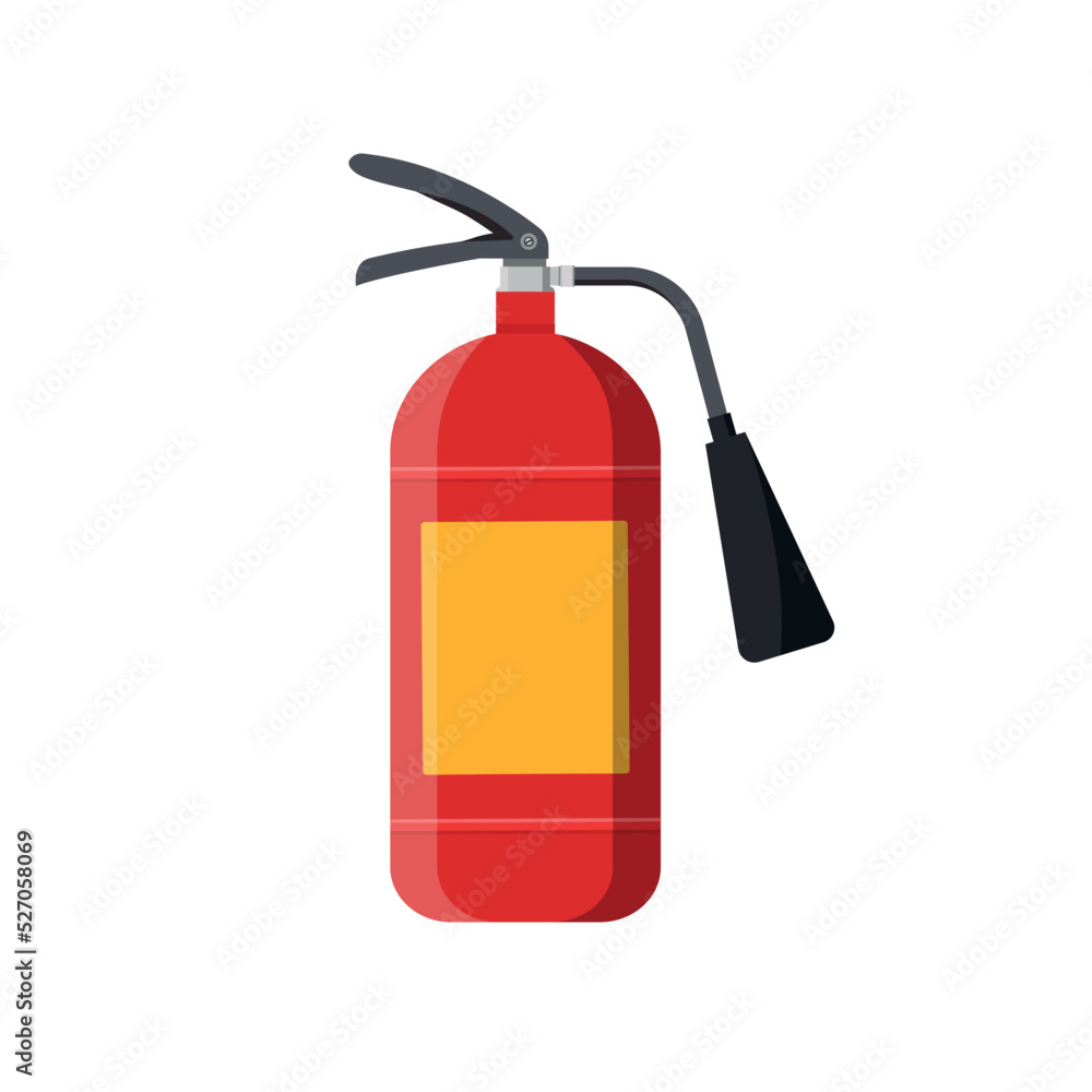 Fototapeta premium Fire extinguisher isolated on white background. Fire safety. Vector stock