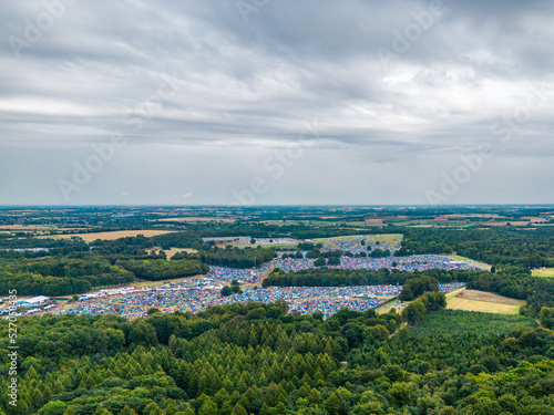 Aerial view over Leeds Festival in Bramham Park © PhotographyBradley