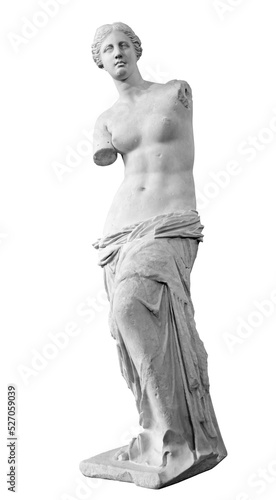Venus de Milo ancient Greek sculpture isolated