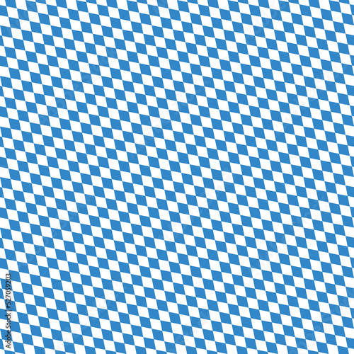 Großes Diagonales Rautenmuster Oktoberfest Nahtlos Blau/Weiß