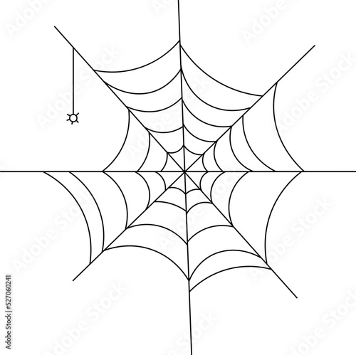 Spider web vector design illustration isolated on transparent background 