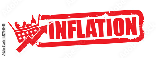 inflation concept - Rising food cost and grocery prices