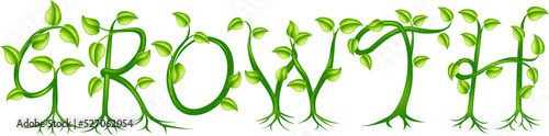 Growth plant typography con...