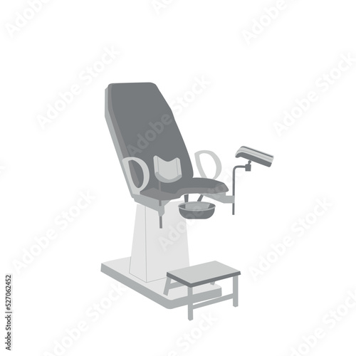vector illustration of a gynecological chair