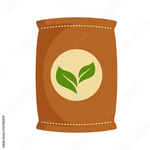 fertilizer bag icon flat vector illustration clipart