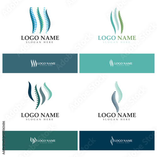 Spine diagnostics symbol logo template vector illustration design 