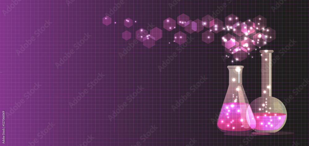 Chemistry tubes background in purple and lilac neon colors. Bright lights and bright chemical reaction. Magical chemistry tubes vector background. Chemistry tubes background in purple and lilac neon colors. Bright lights and bright chemical reaction. Magical chemistry tubes vector background.