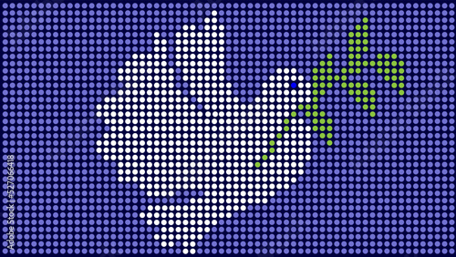 Friedenstaube mit Zweig im Raster, Vektor