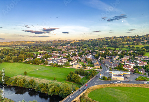 Aerial view of Pool in Wharfedale, West Yorkshire photo