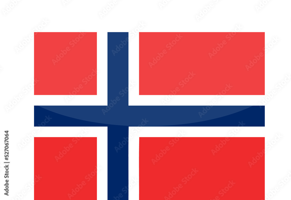 Obraz premium Norwegian Flag vector hand drawn,Norwegian krone vector hand drawn