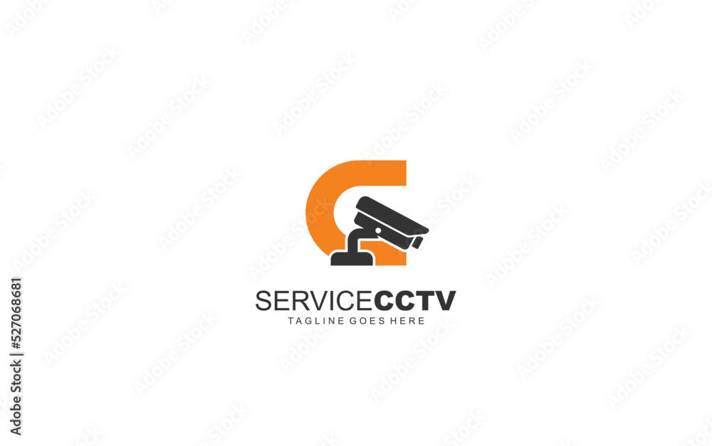 C logo cctv for identity. security template vector illustration for your brand. C logo cctv for identity. security template vector illustration for your brand.