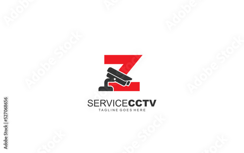 Z logo cctv for identity. security template vector illustration for your brand.