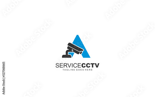 A logo cctv for identity. security template vector illustration for your brand.